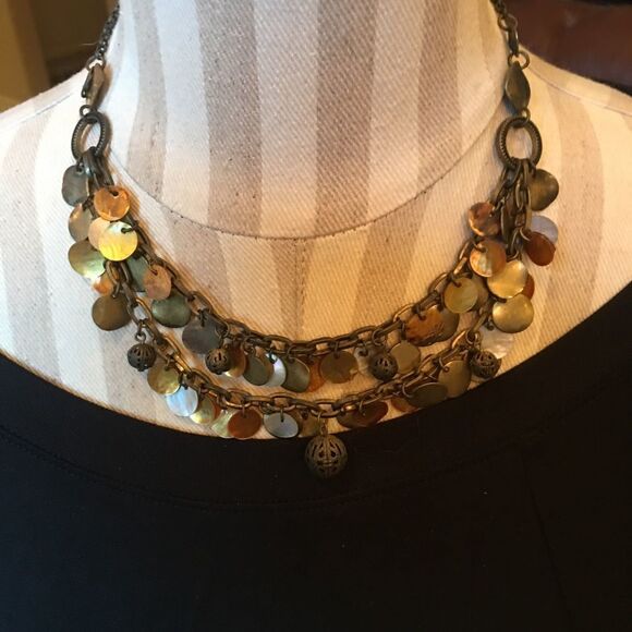 SMALL COIN Metal Double Strand Adjustable Necklace - Picture 3 of 9